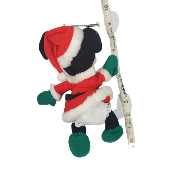 The Disney Store Minnie Mouse as Mrs. Claus Bean Bag Plush 7" NWT - Picture 2 of 7
